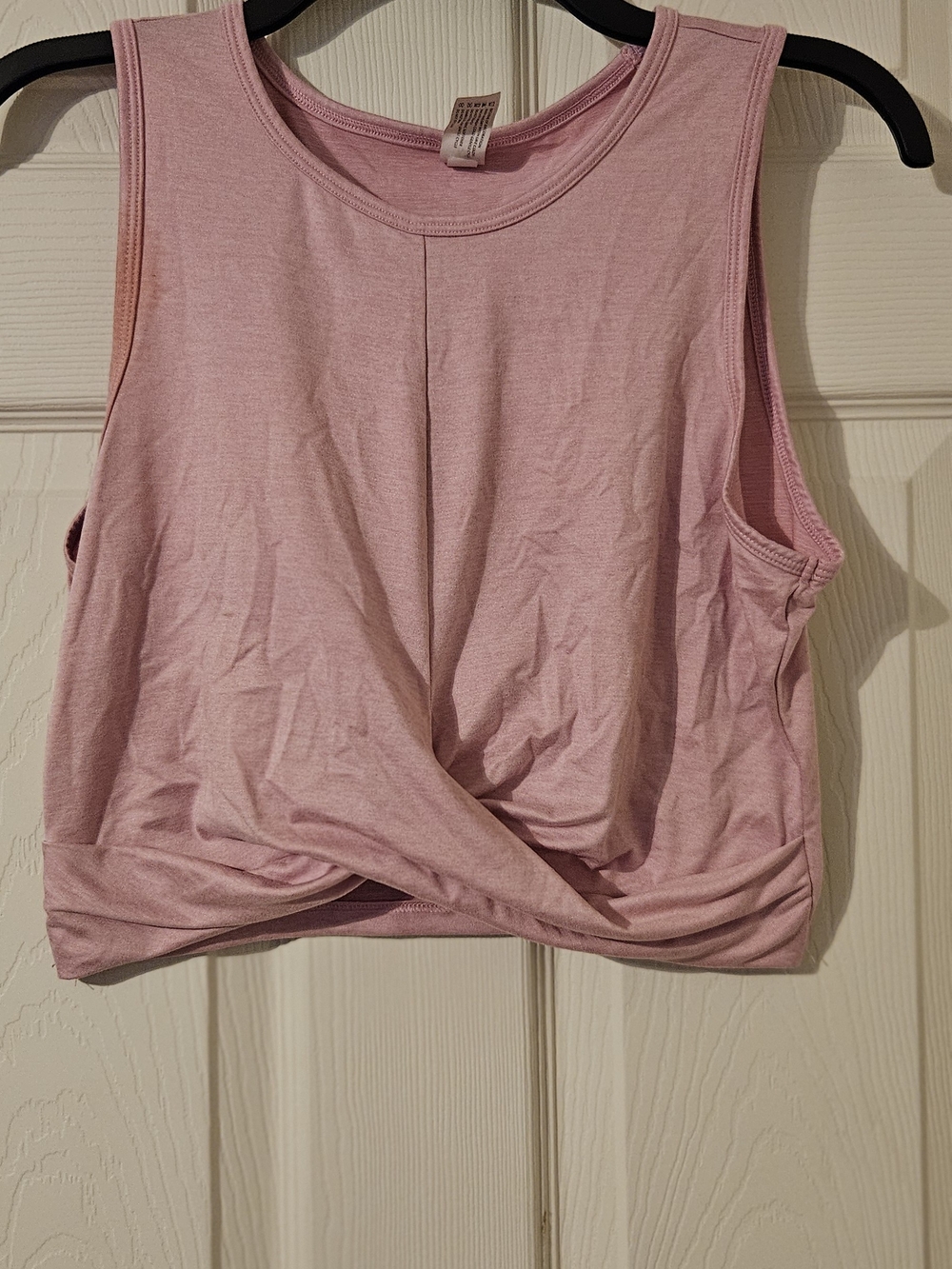 Yogalicious Light Pink Twist-Front Tank